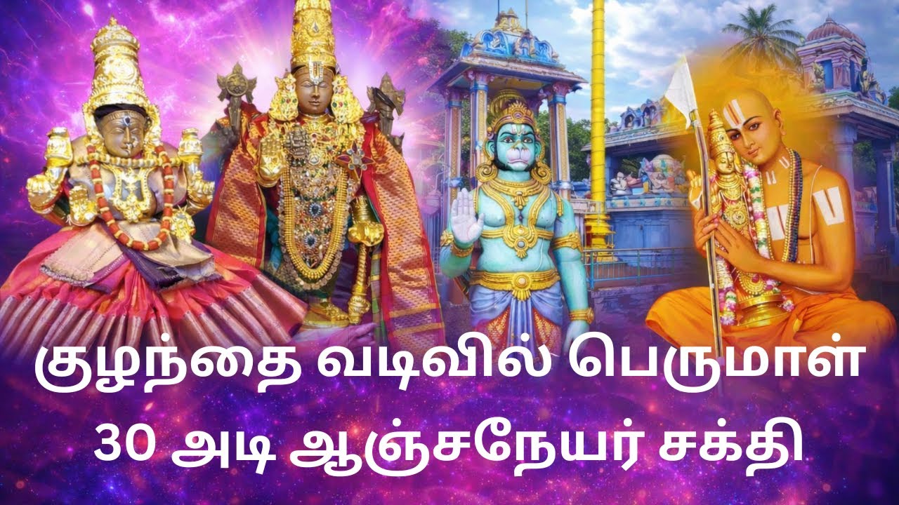 குழந்தை பெருமாள் இருக்கிற ஒரே ஆலயம் - 30 அடி ஆஞ்சநேயர் சக்தி | Bhakthapedia