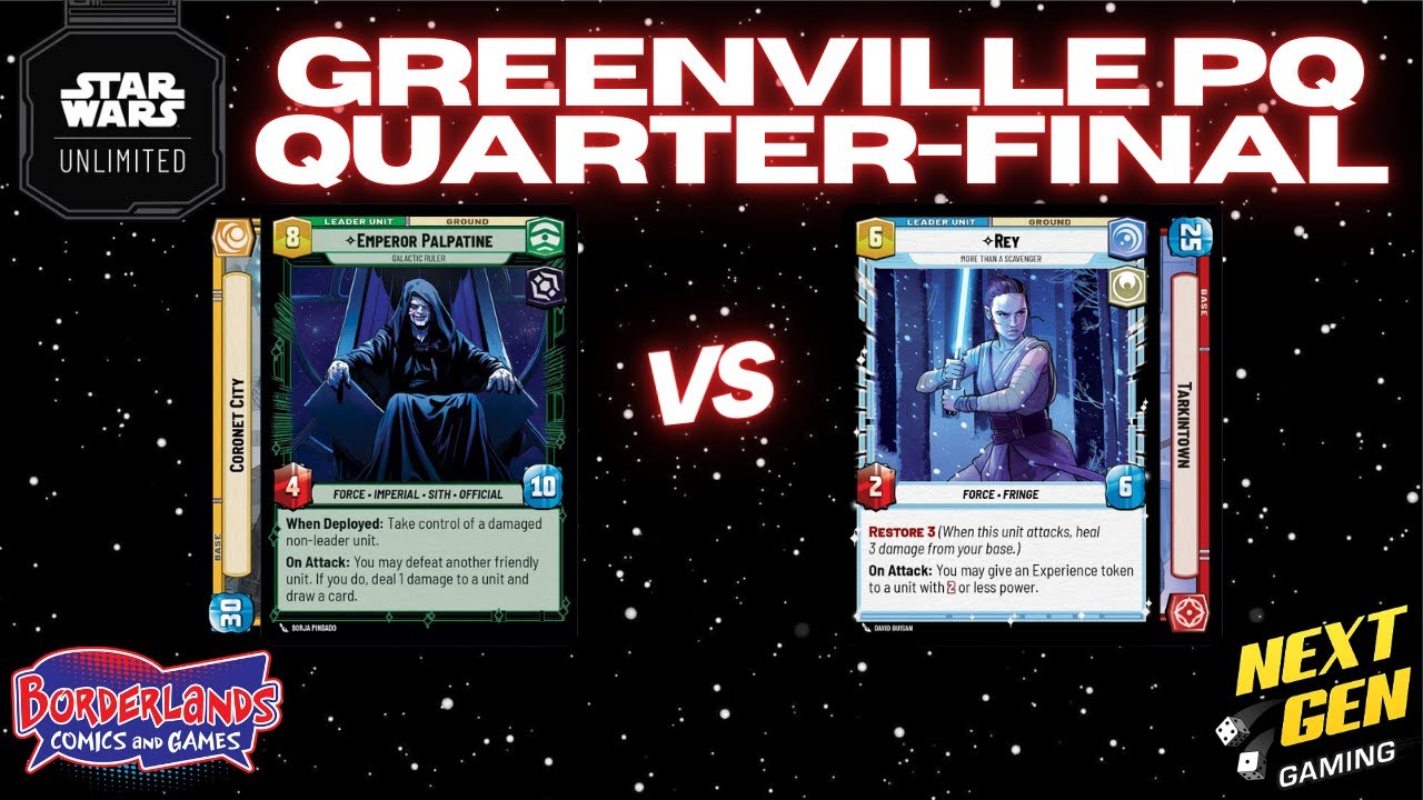 Star Wars Unlimited Planetary Qualifier | Quarter-finals | Palpatine vs Rey | Diverse Top 8 Meta