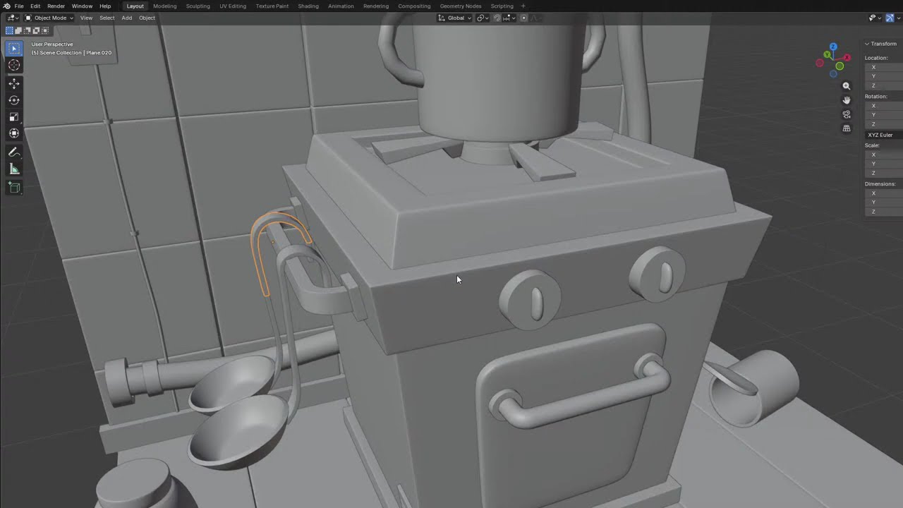 Stylized 3D Kitchen: ZBrush Sculpting & Texturing | Part 2