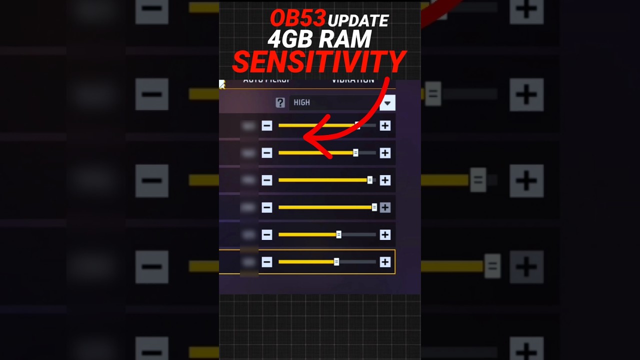OB53 Update 4GB Ram Sensitivity | OB53 Update Free Fire Sensitivity