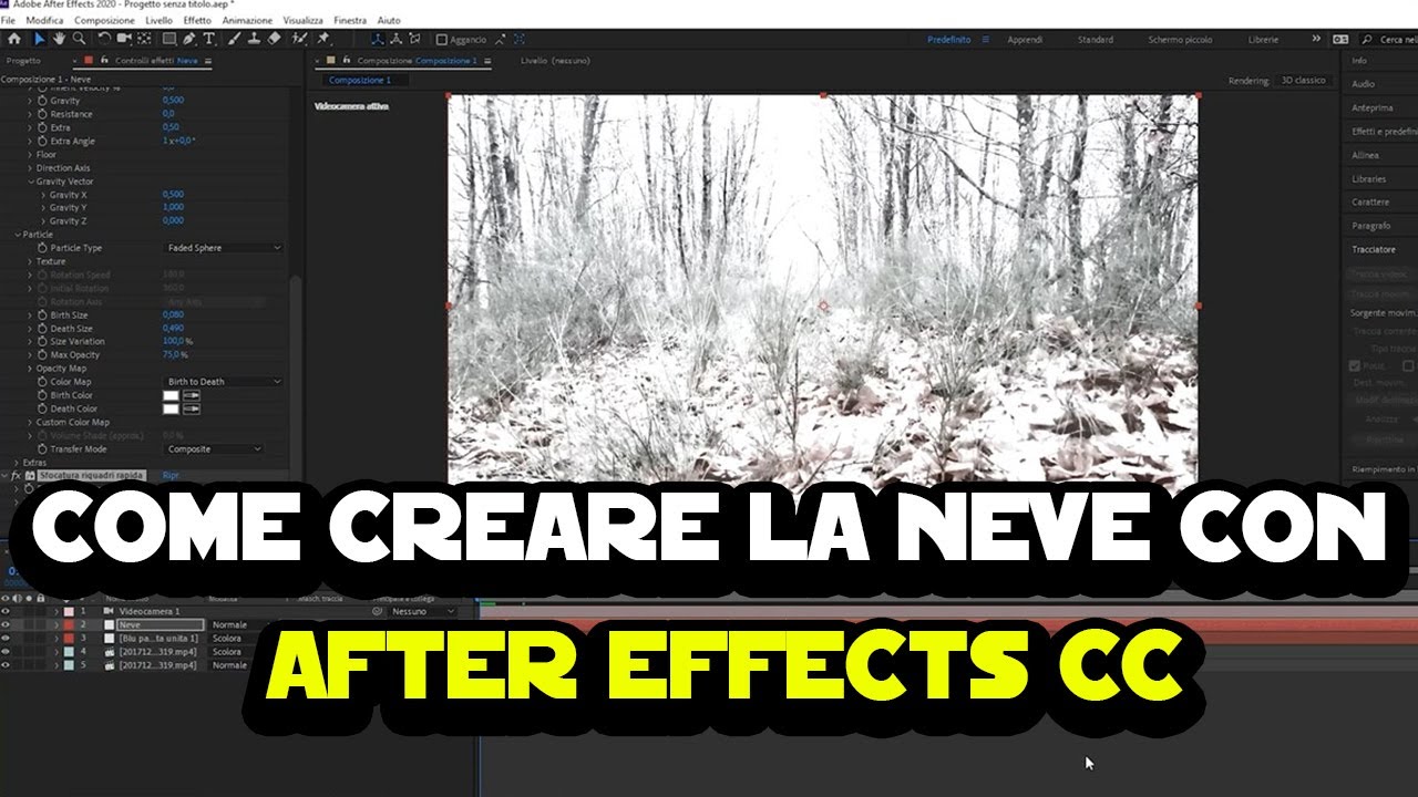 Come creare la neve con After Effects CC
