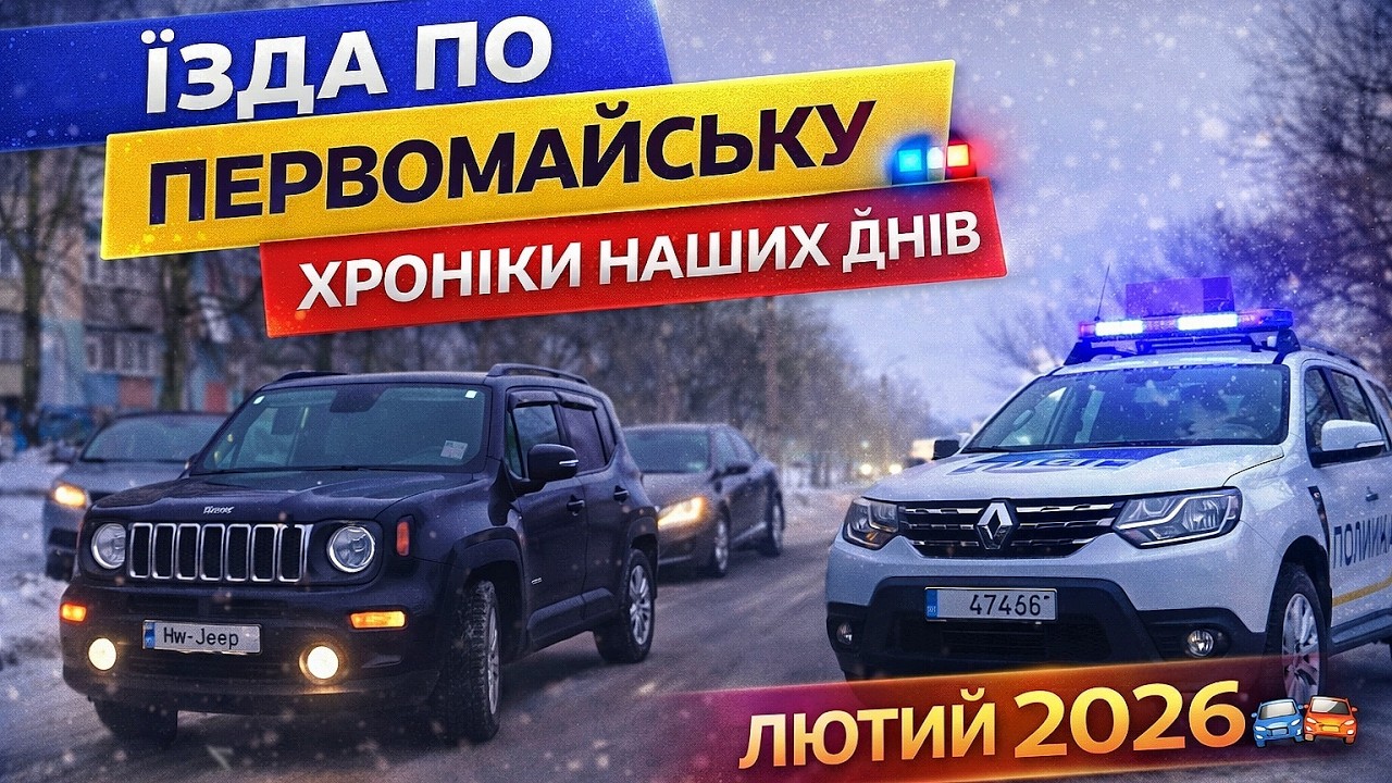 Їзда по Первомайську | Наслідки ДТП + зимові хроніки дня | Лютий 2026