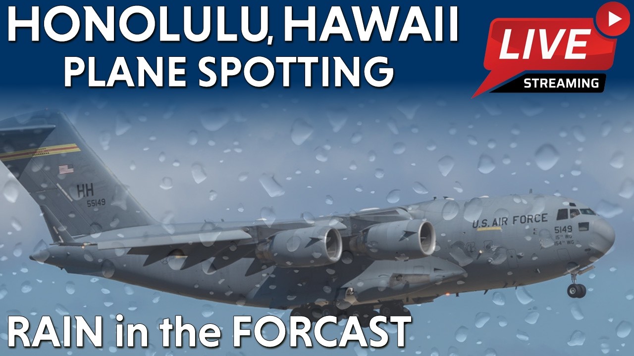 RAINY HAWAII - Live Plane Spotting - HNL/PHNL  4-9-2026