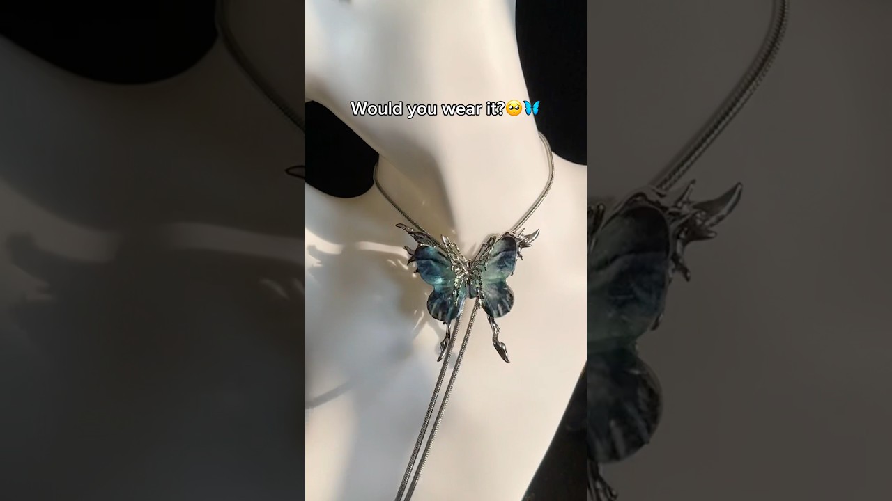 Please support my new collection🦋❤️&zwj;🔥 #butterfly #gothclub #jewelry #necklace #butterflynecklace