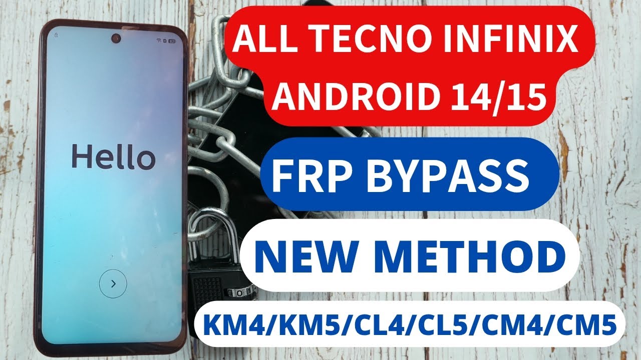 NEW METHOD : ALL TECNO INFINIX ANDROID 14 / 15 FRP BYPASS (TECNO KM4)