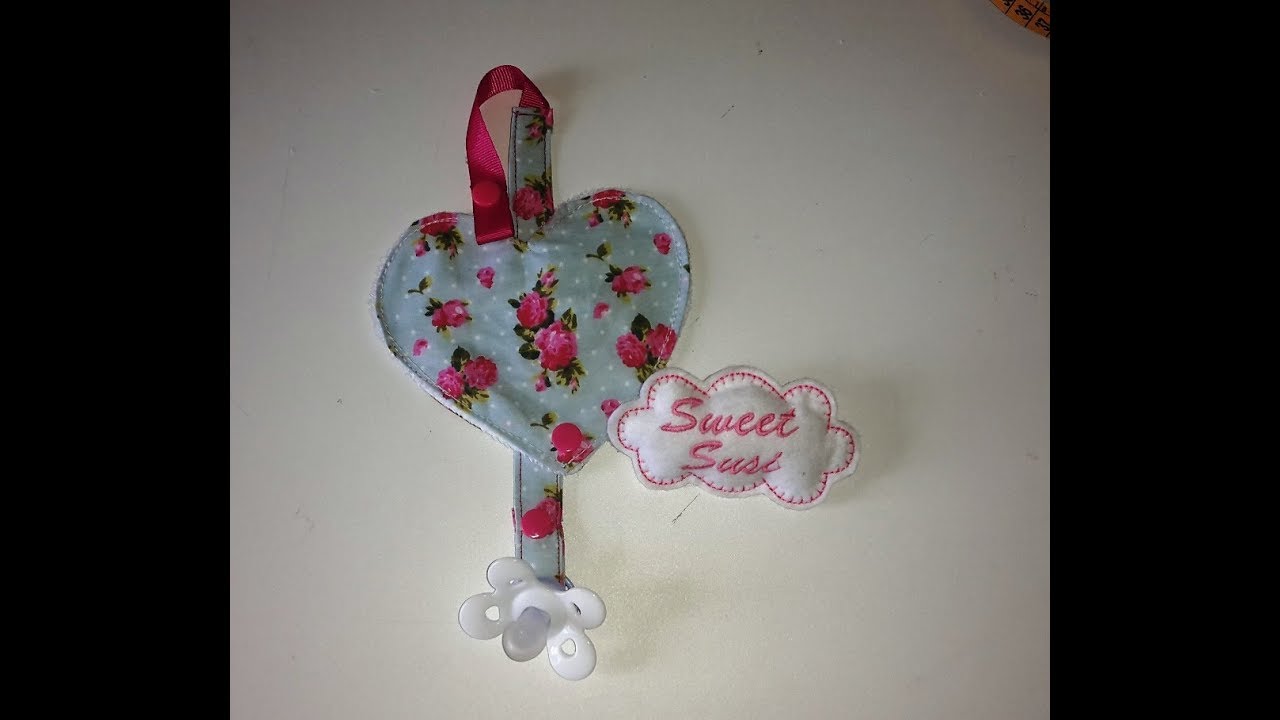 🍼💟Tutorial porta ciuccio portachiavi CUORE - Cucito Creativo