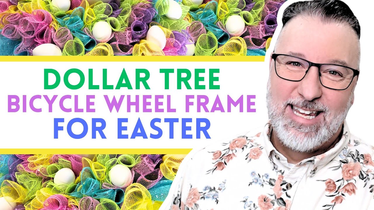 Dollar Tree Bicycle Wreath Frame DIY - Easter DIY - #easter @Dave's Wreaths and Things