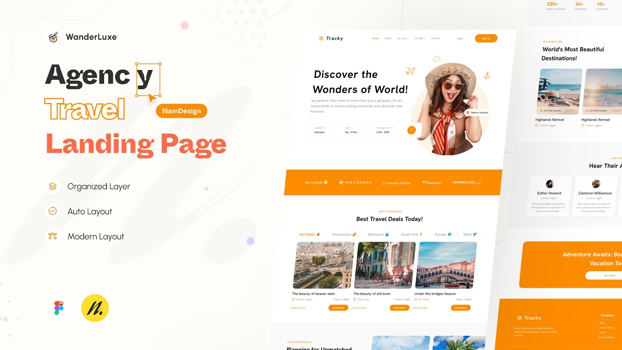 Create a STUNNING Travel Website Design with Figma - UI Speed Design | Week - 33