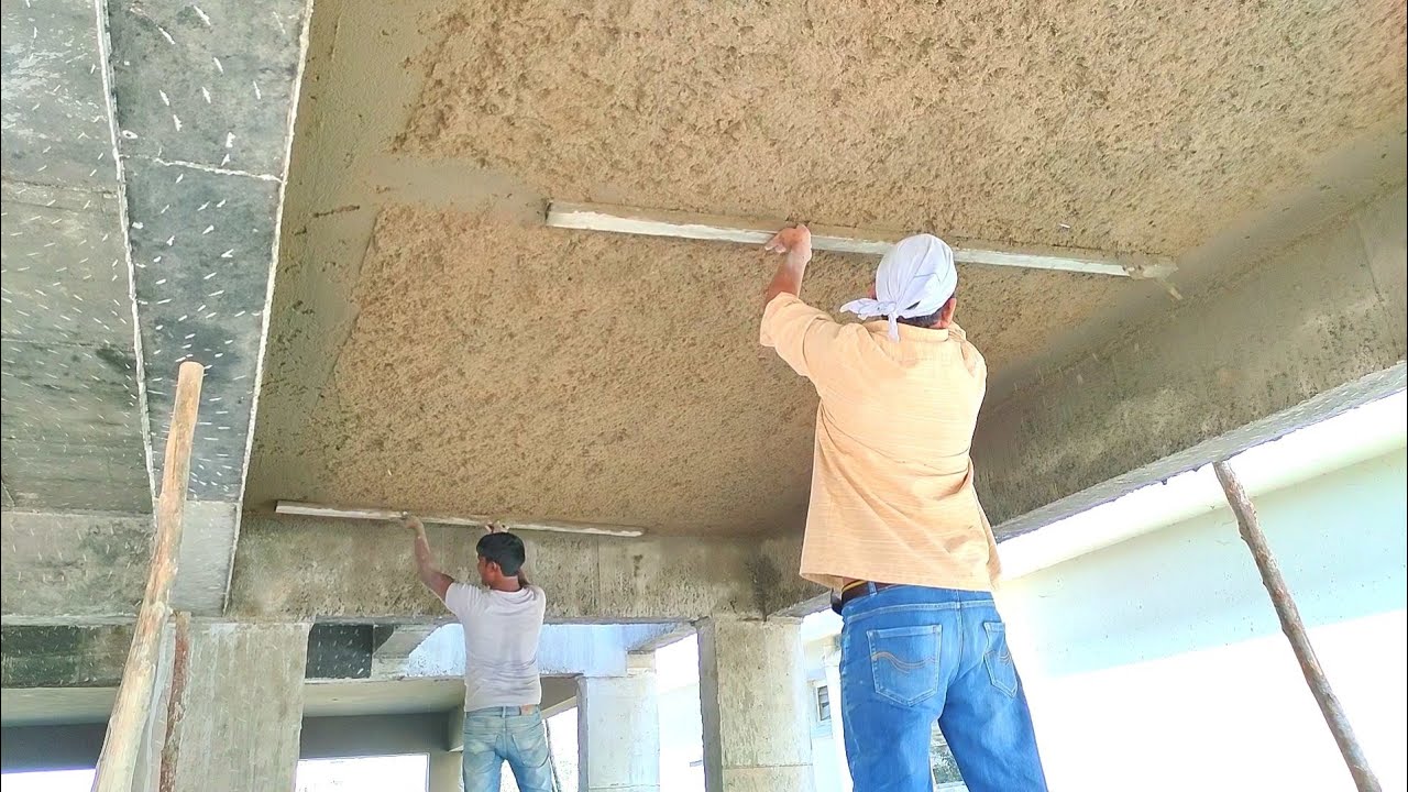 Plastering Techniques Of Ceiling Very Fast Ceiling Plastering Work in India.{186}