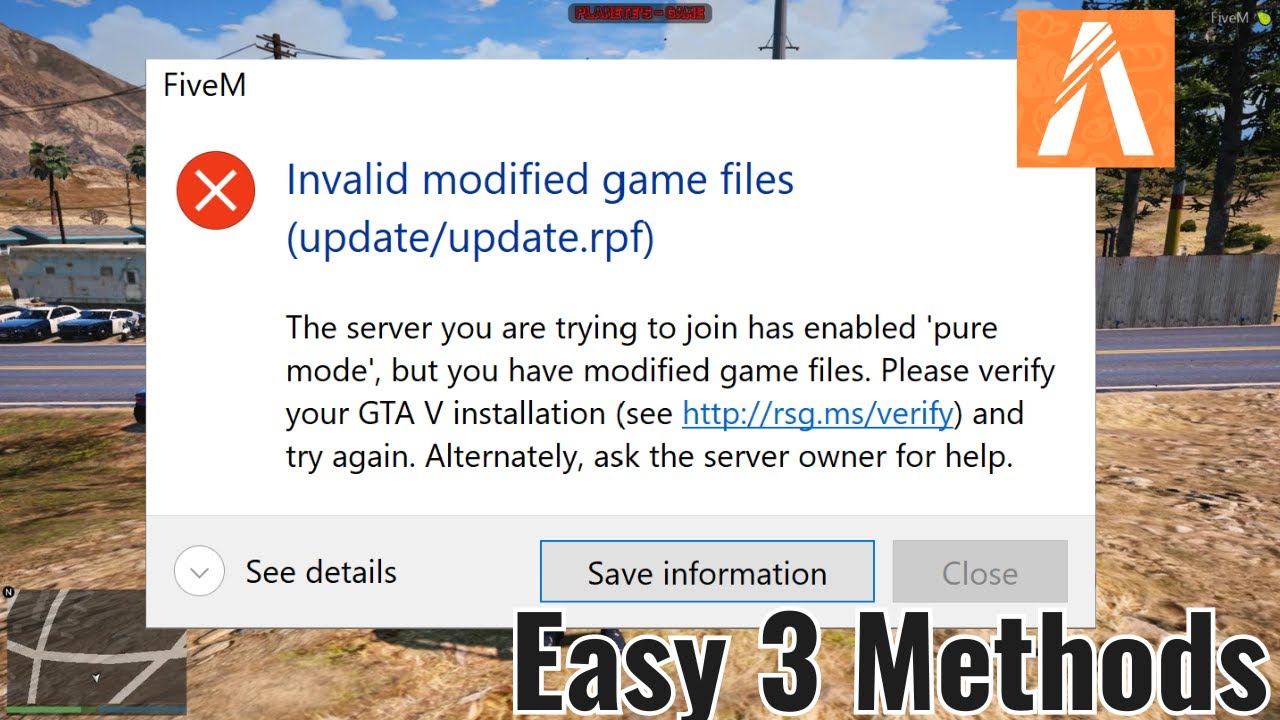 Fix FiveM Invalid Modified Game Files In Windows (2024)