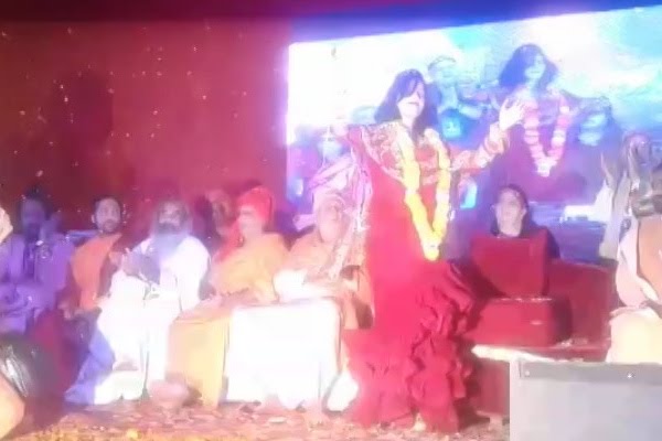 Self-styled godwoman Radhe Maa dances at Kalki Mahotsav in Sambhal