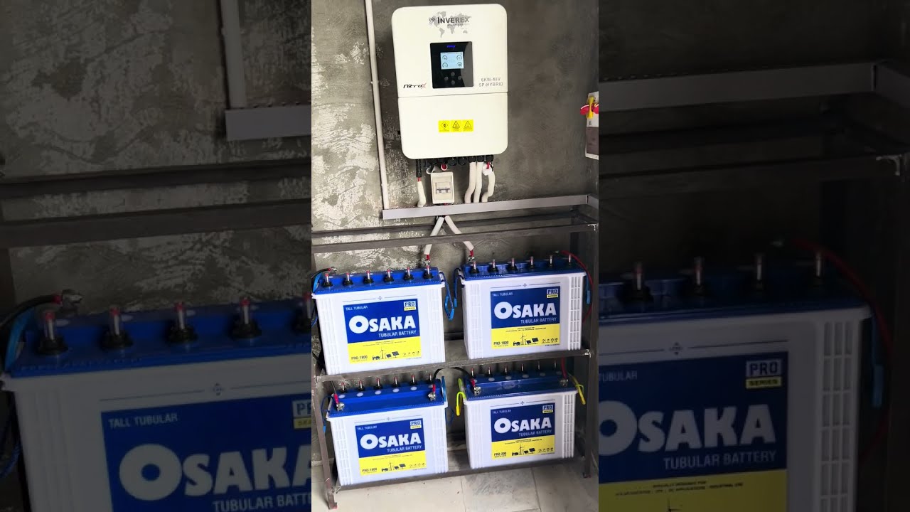 6kw Inverex Nitrox Inverter Installation With 8 Plates In Masjid 2024 Model