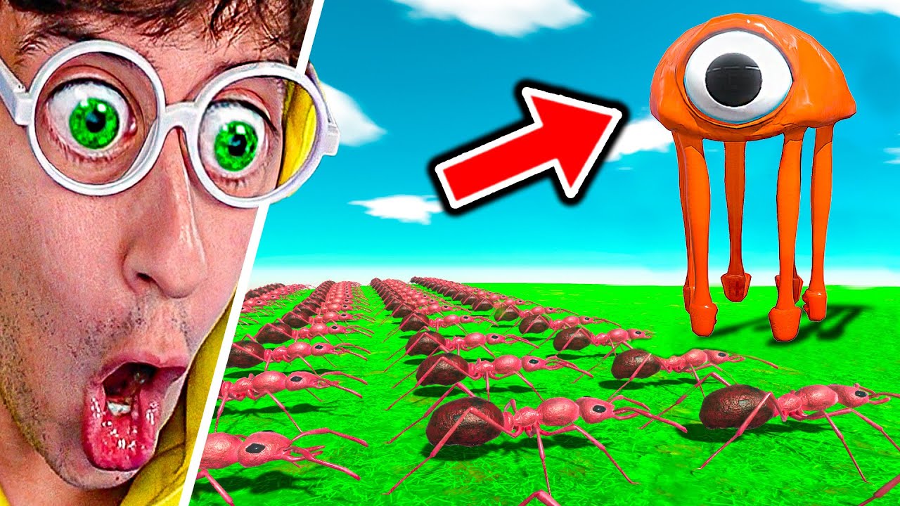 🐙 Stinger Flynn vs 1.000 HORMIGAS 🐜!! (Garten of BanBan Mods) - Animal Battle Simulator TEKENDO