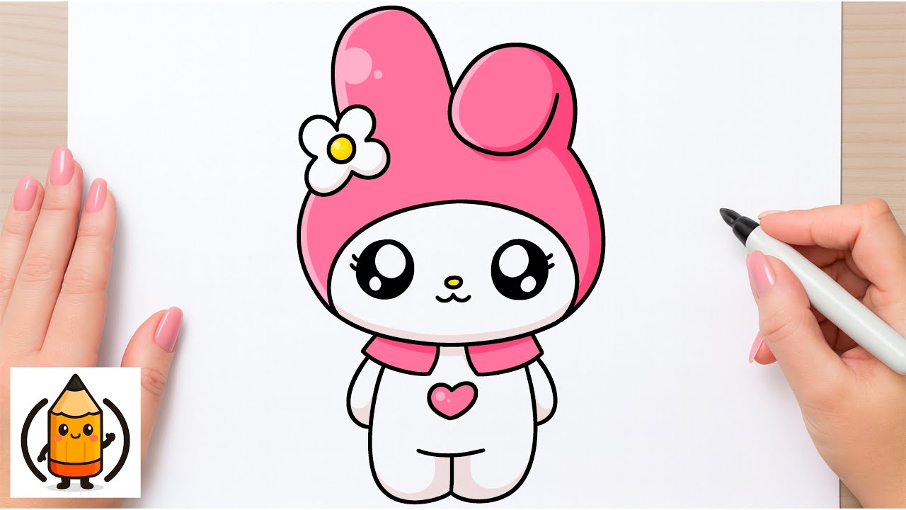 Как нарисовать My Melody для начинающих | Милый урок рисования в стиле Sanrio