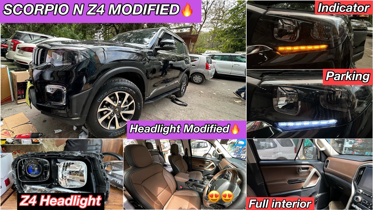 SCORPIO N Z4 MODIFIED🔥SCORPIO N Z4 CUSTOMISED HEADLIGHT🔥SCORPIO N Z4 WITH CUSTOMISE DRL🔥SCORPIO N
