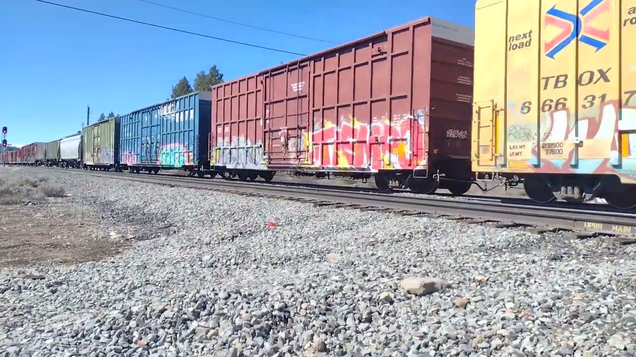 Monster EB UP Manifest Train Feat Ex SP Leader At East Truckee CA! #bigbossrailfanner