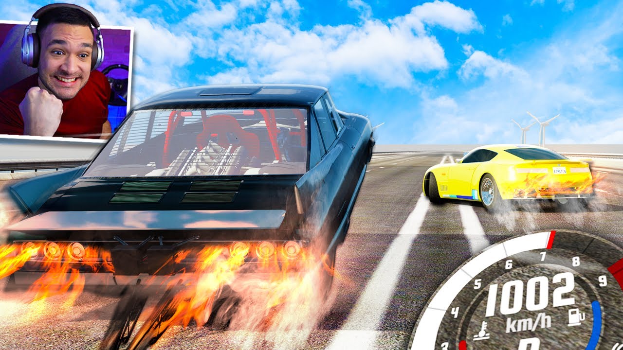RACHA a 1000KM/H COM os MELHORES MODS do AUTOMATION! BeamNG.drive