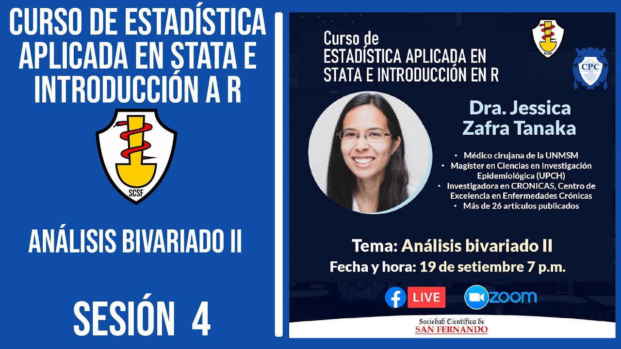 STATA & R - ANÁLISIS BIVARIADO II - Dra. Jessica Zafra Tanaka