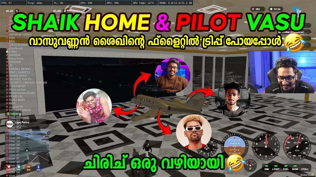 SHAIK HOME & PILOT VASU 🤣🤣 വാസുവണ്ണൻ ശൈഖിന്റെ ഫ്‌ളൈറ്റിൽ ട്രിപ്പ് പോയപ്പോൾ