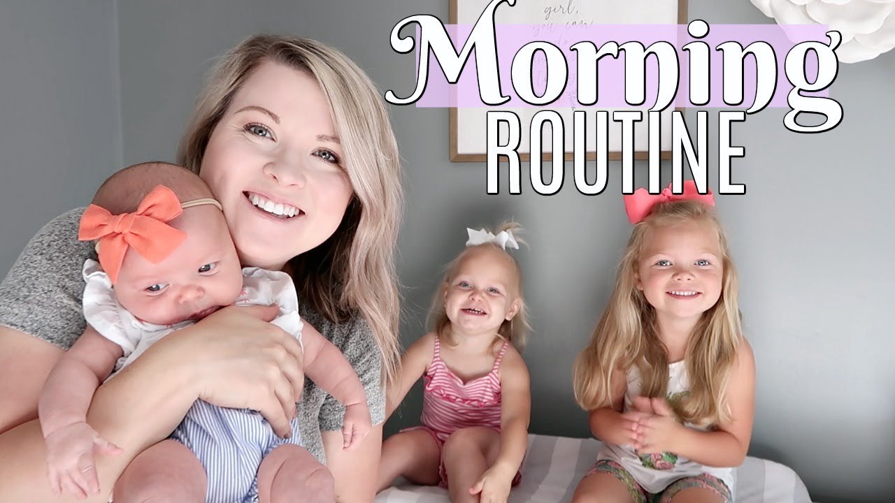 MORNING ROUTINE WITH 3 KIDS | NEWBORN, TODDLER & PRESCHOOLER