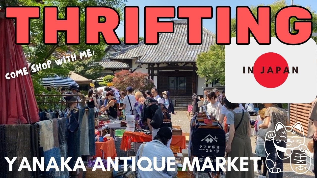 YANAKA ANTIQUE MARKET✨Laid Back Market in NIPPORI🎶Thrifting & Antiquing in Tokyo, JAPAN🇯🇵
