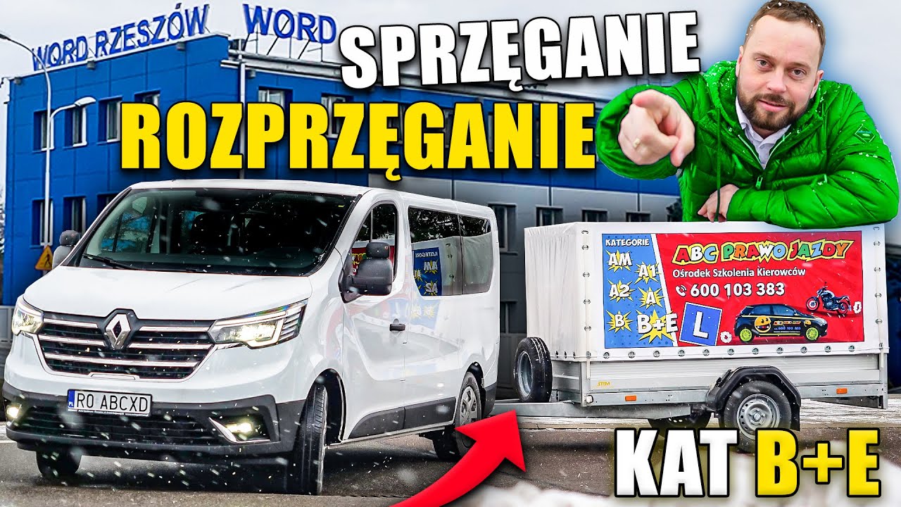EGZAMINATOR TŁUMACZY - SPRZĘGANIE I ROZPRZĘGANIE PRZYCZEPY - ZESTAW POJAZDÓW - EGZAMIN kat B+E WORD
