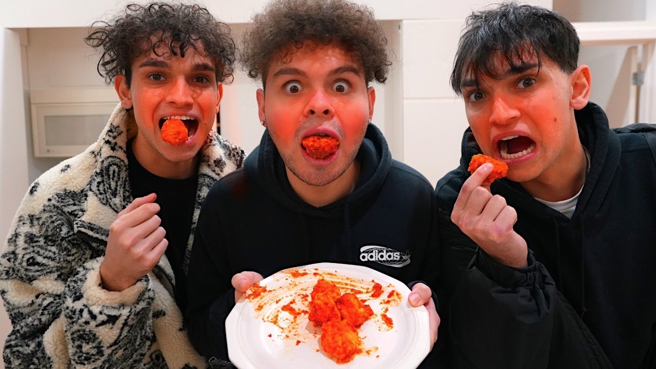 WORLD'S HOTTEST SPICY WING CHALLENGE!!! W/ @LucasandMarcus
