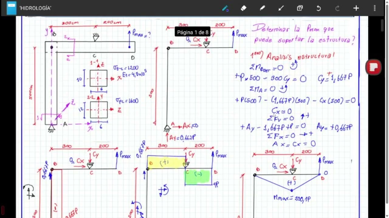 Determinar la Pmax de la Estructura Mixta EJ1