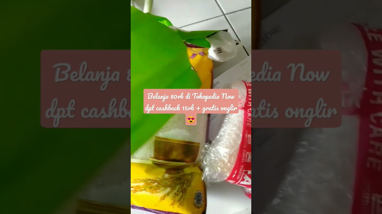 Belanja Beras di Tokopedia Now dapat cashback  #belanjabulanan #tokopedia #shorts