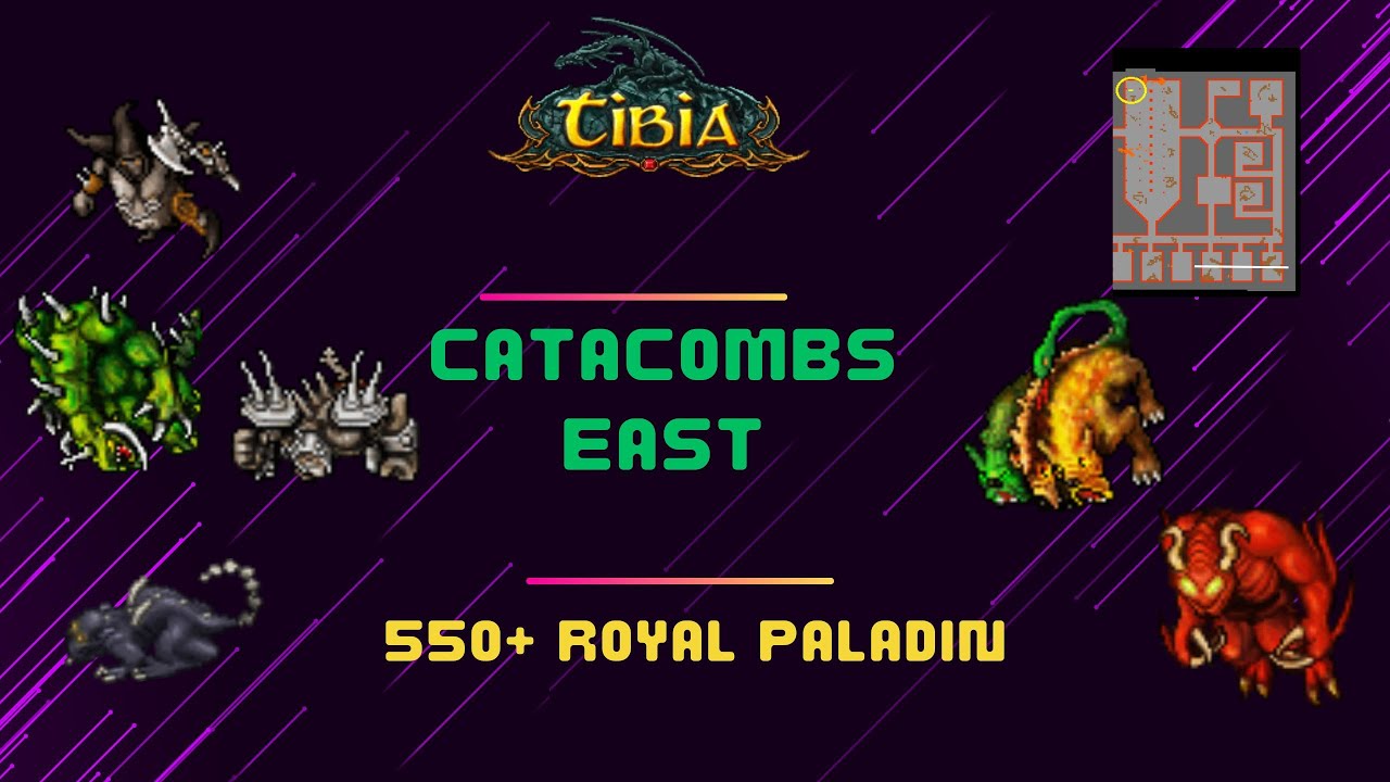 Tibia Oramond Catacombs East TESTY   550+  Royal Paladin gra jedną ręką ciąg dalszy :)