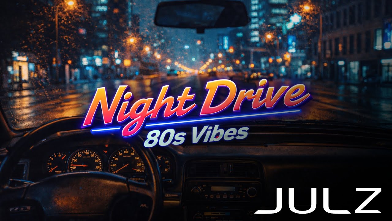You’re driving alone through the city at night (80s Night Drive Vibes)