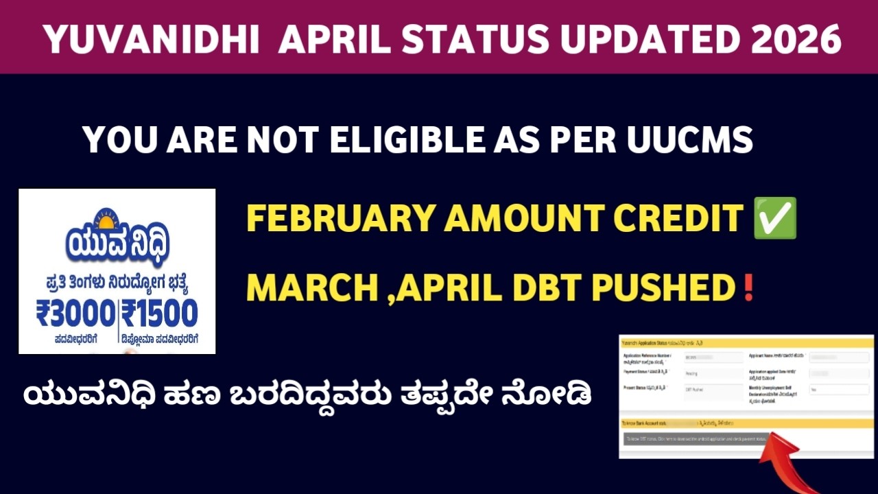YUVANIDHI APRIL STATUS UPDATED | CHECK YOUR STATUS | YUVANIDHI AMOUNT 2026