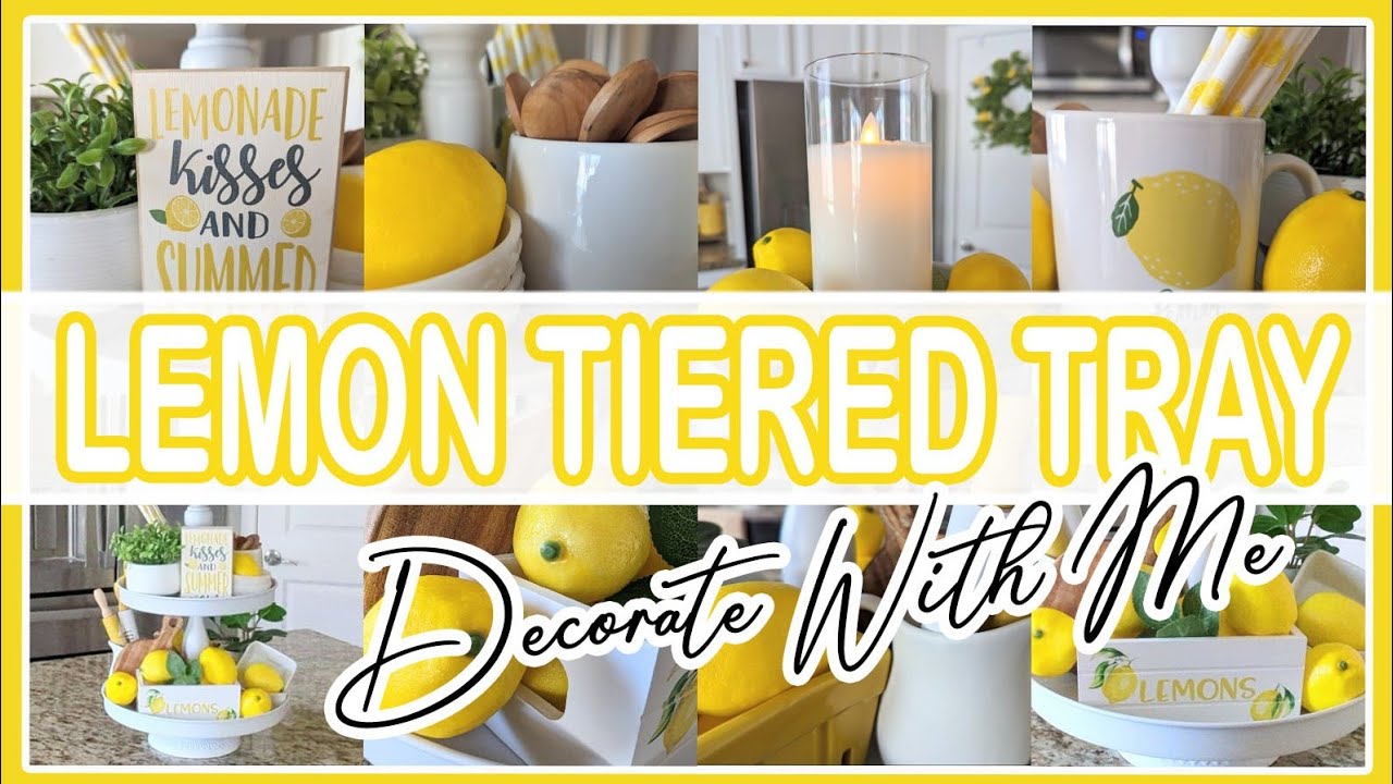 🍋 SUMMER LEMON TIERED TRAY DECORATE WITH ME│ SUMMER DECORATING IDEAS│SUMMER FARMHOUSE DECORATING