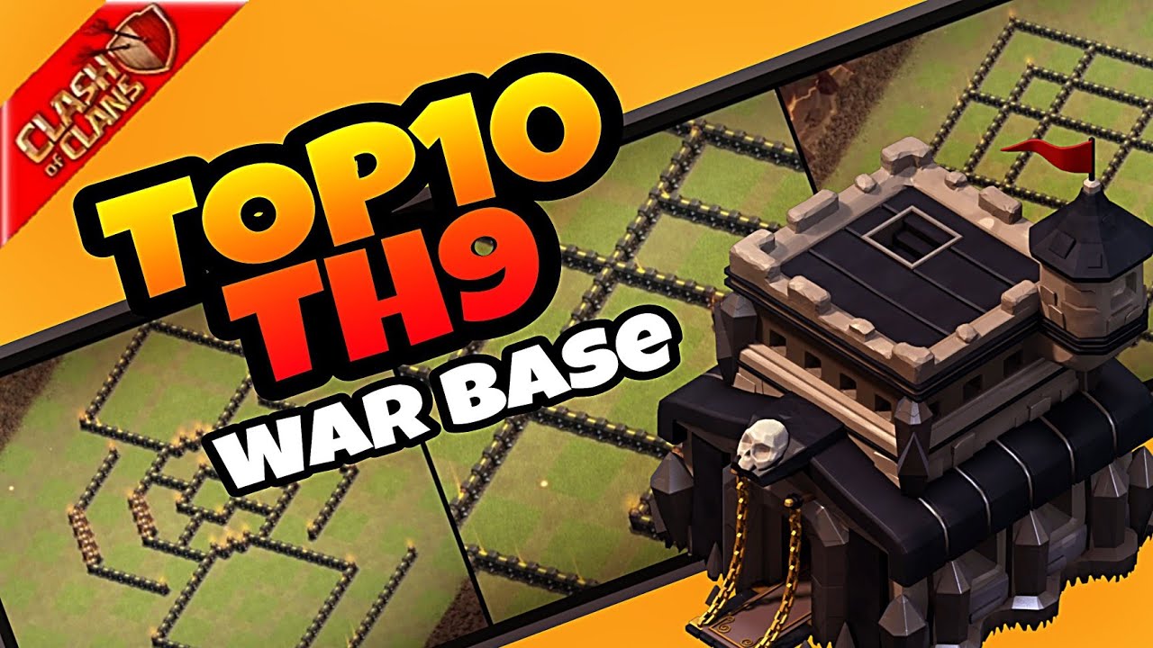 Top 10 layouts para cv 9 guerra CWL com link 2022 / TOWN HALL 9 / Top10 th9 War Base with link | Coc