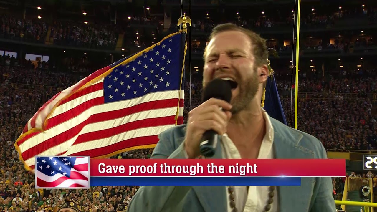 Drake White - National Anthem (Bears vs. Packers)