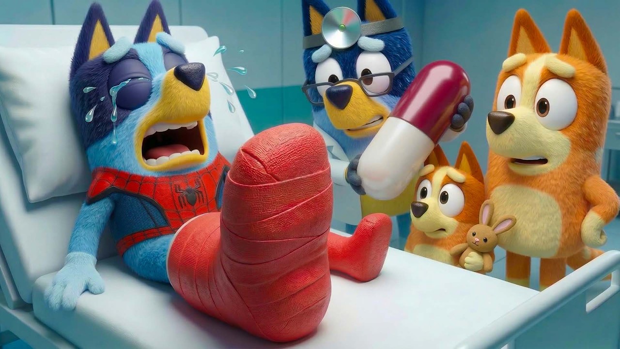 Spider Bluey Gets Sick! 😲🤒 Doctor Bingo Takes Care of Her | Bluey Funny Animation