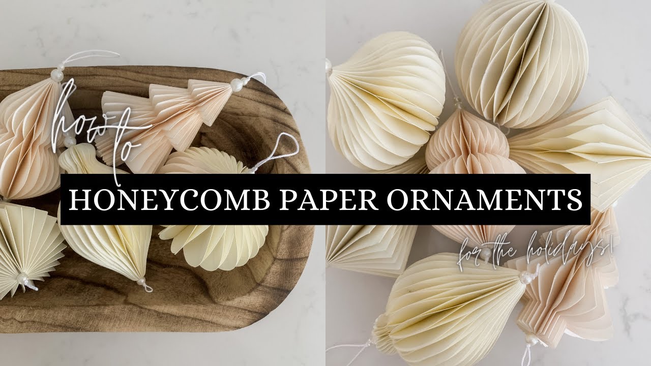 DIY HONEYCOMB PAPER CHRISTMAS ORNAMENTS | DIY CRICUT CRAFTS