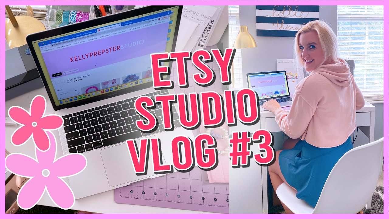ETSY STUDIO VLOG #3 (Packing Orders, Making Bracelets, Sewing & NEW Packaging!!)  || Kellyprespter