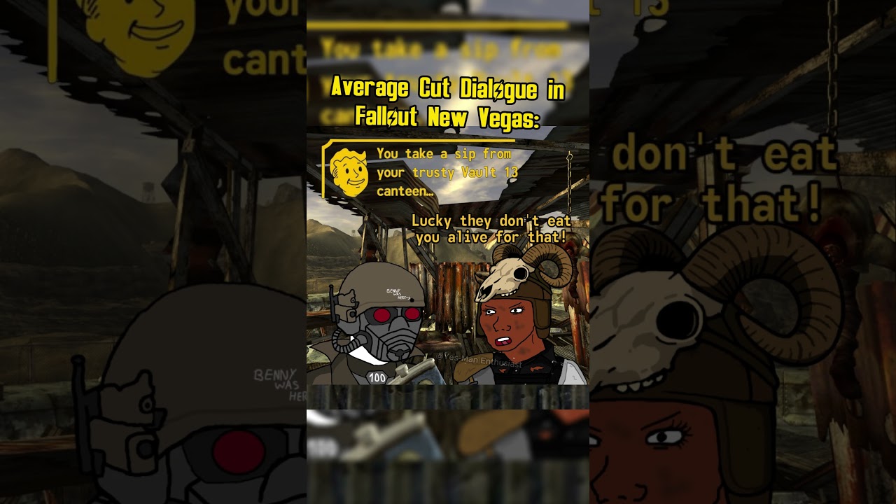 Average Cut Dialogue in Fallout New Vegas: #fallout #memes #shorts