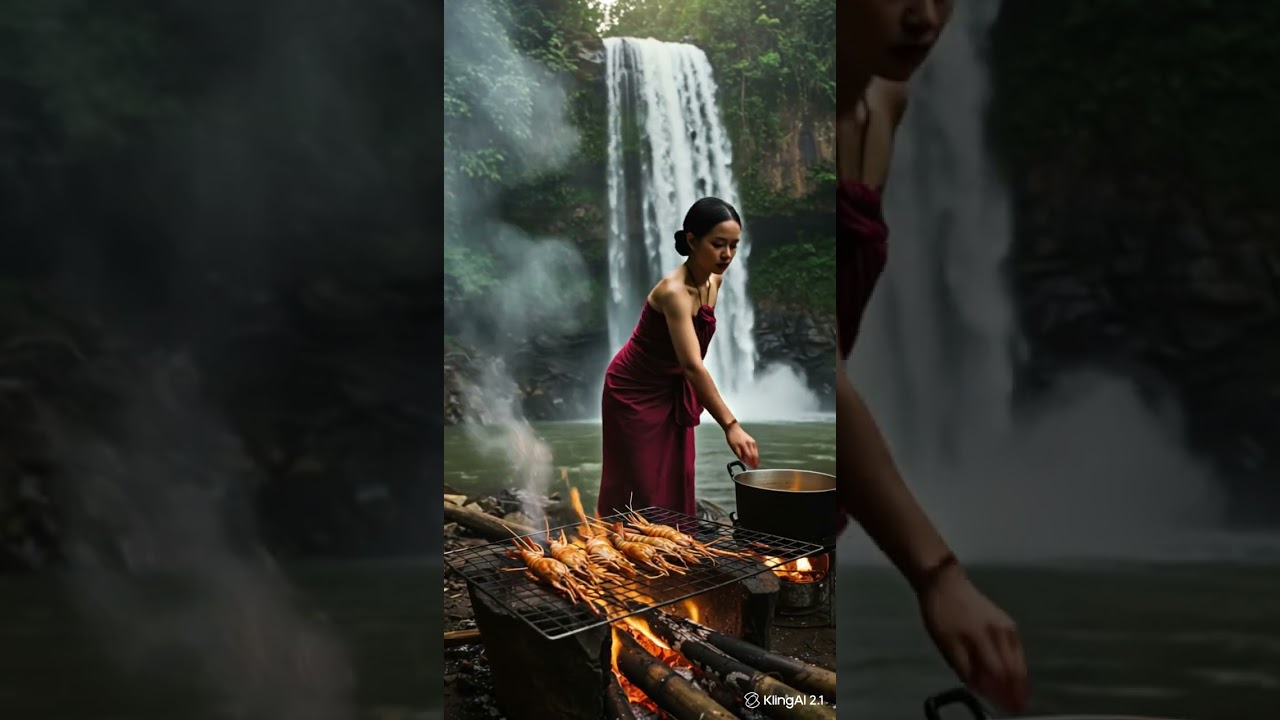 Cooking by the Roaring Waterfall &ndash; A Jungle Feast in Fire and Mist