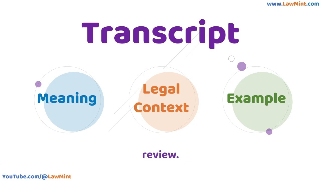 Transcript Meaning Legal Context & Example Legal Terms Simplified @LawMint