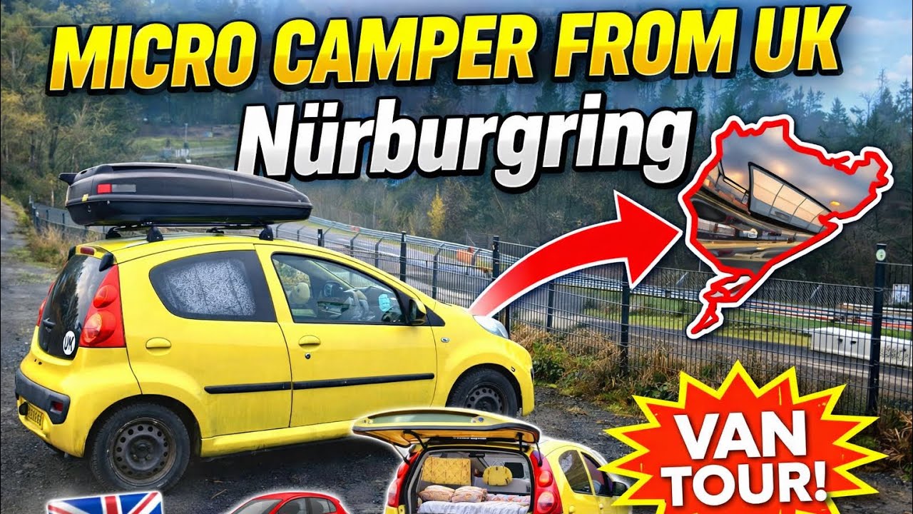 Spending 4 Days In A Microcamper (UK-Nurburgring In Peugeot 107)