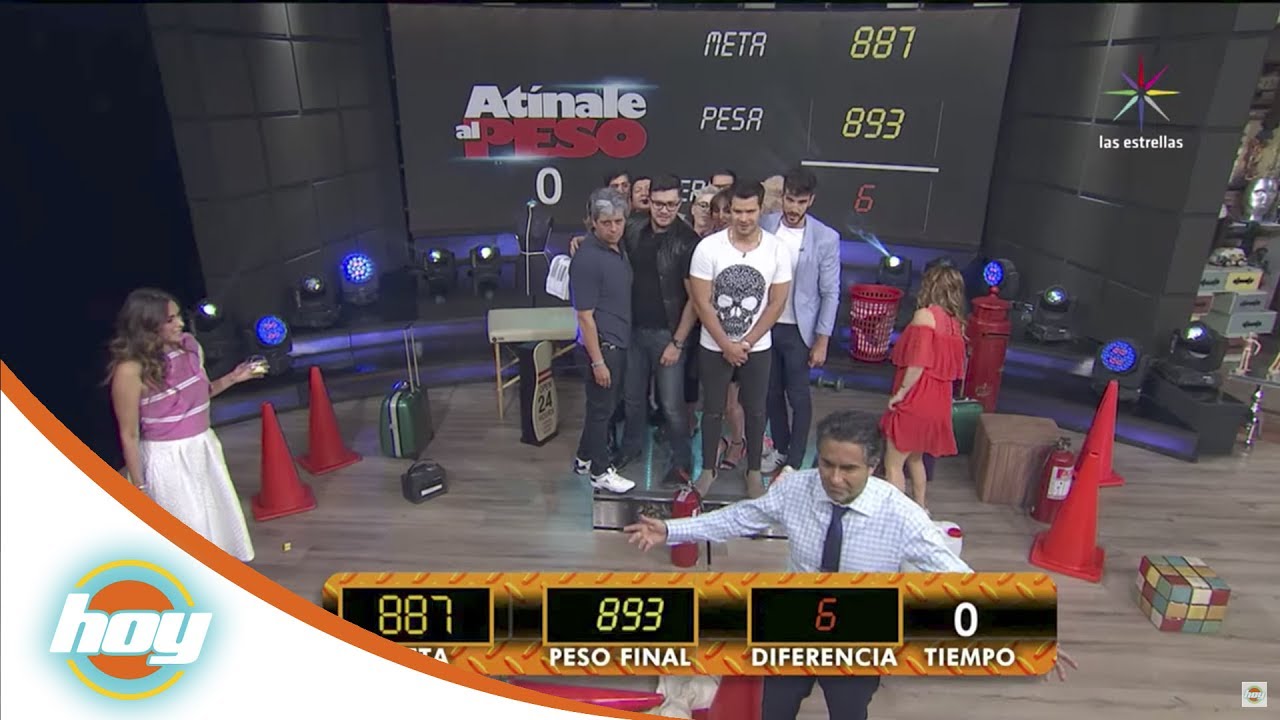 ¡Andrea mantiene su récord en Atínale al peso! | Hoy