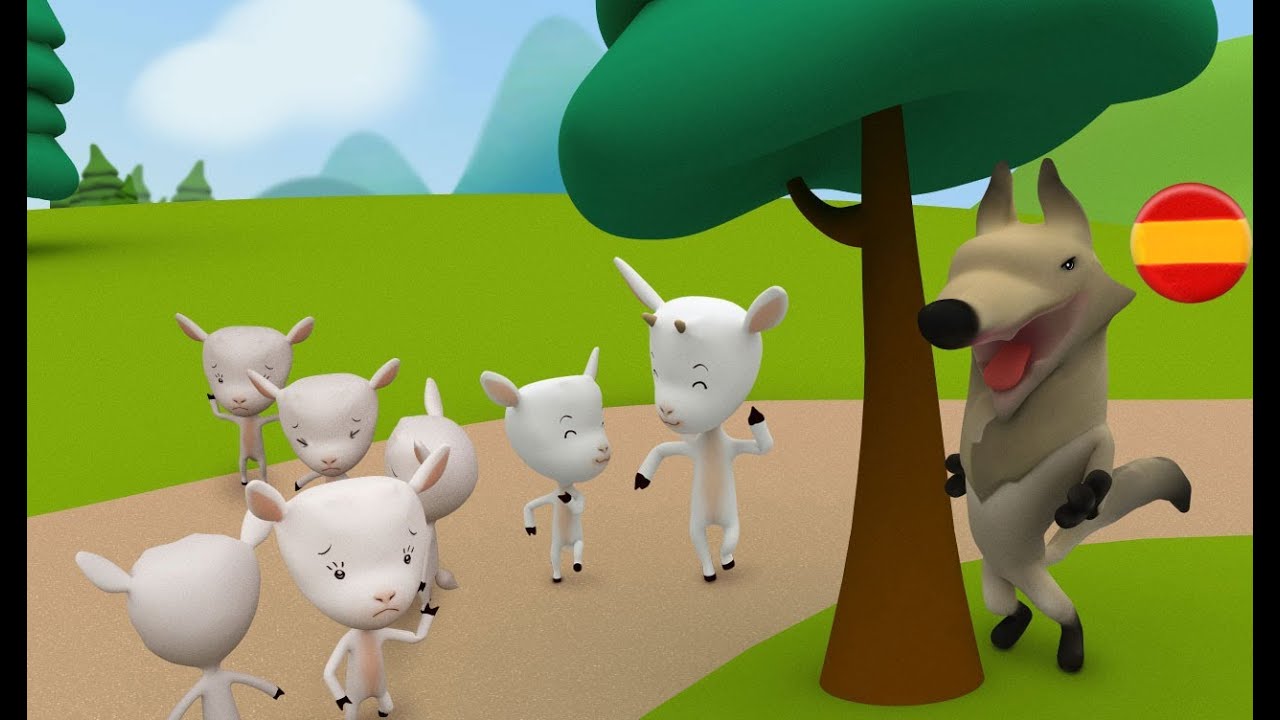 EL LOBO Y LAS SIETE CABRITILLAS: Cuentos infantiles en español