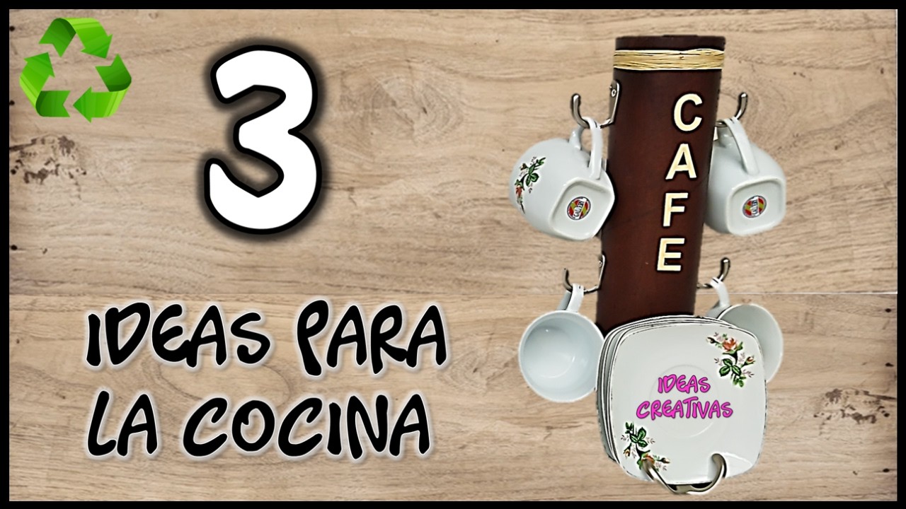3 LINDAS Y &Uacute;TILES IDEAS PARA LA COCINA - Useful crafts for the kitchen - Ideas Creativas