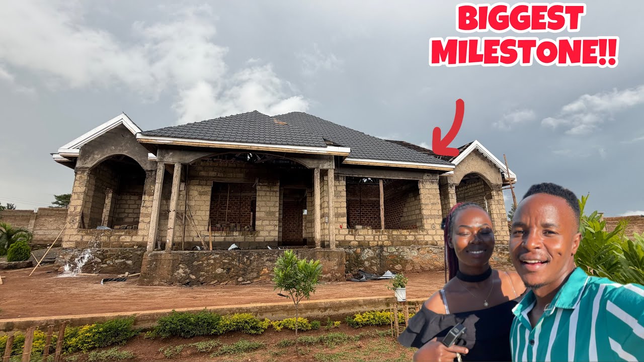 OMG!! The Roof Is DONE ‼️😳 Full Tour of Our 4 Bedroom Bungalow!! Project Update😍