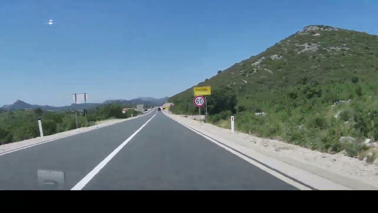 Driving the new road from Stolac to Neum at the seaside in Bosnia and Herzegovina