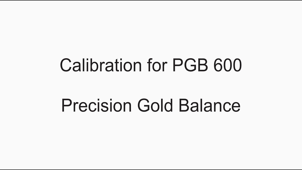 Calibration - PGB 600