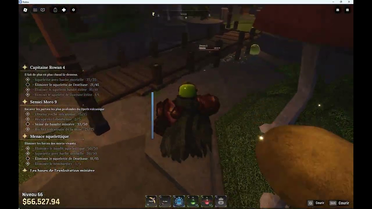 Recette pour arme level 30 à 70