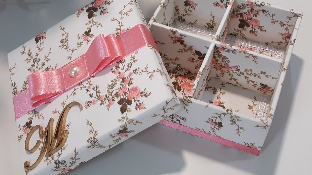 Caixa PEQUENA de MDF com REPARTIÇÃO #rharalembrancas #mdfbox #box #girl